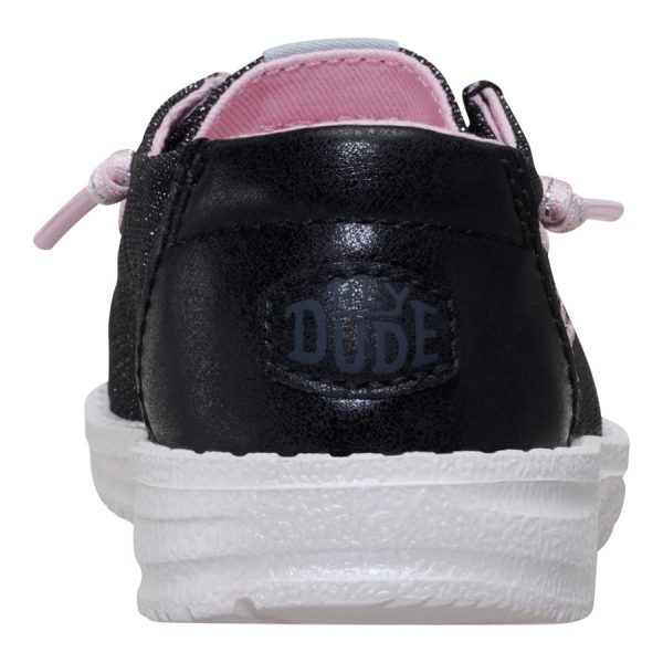 Wendy Toddler Shimmer Flower - Charcoal