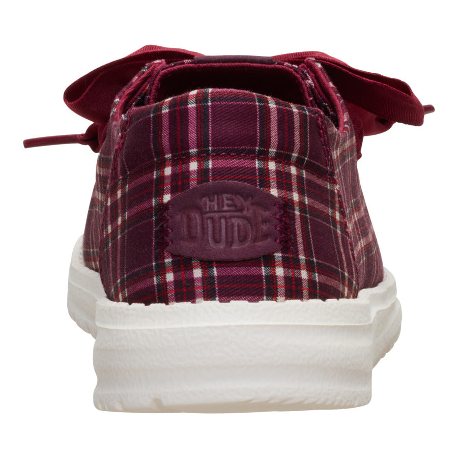 Wendy Holiday Bow - Red Plaid/Burgundy - Image 5
